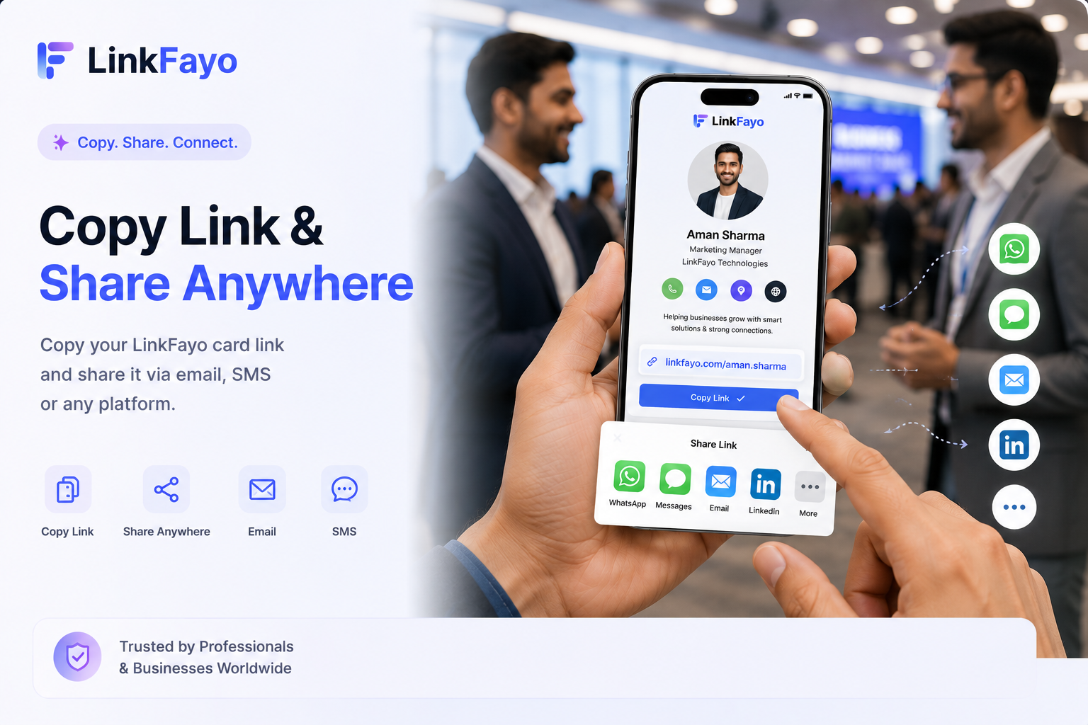 LinkFayo Inbuilt CRM — Capture leads. Build relationships. Close more deals.